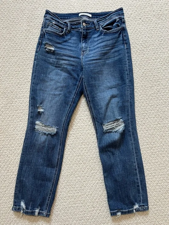 Flying Monkey Distressed Jeans in Medium Blue - Picture 2 of 5